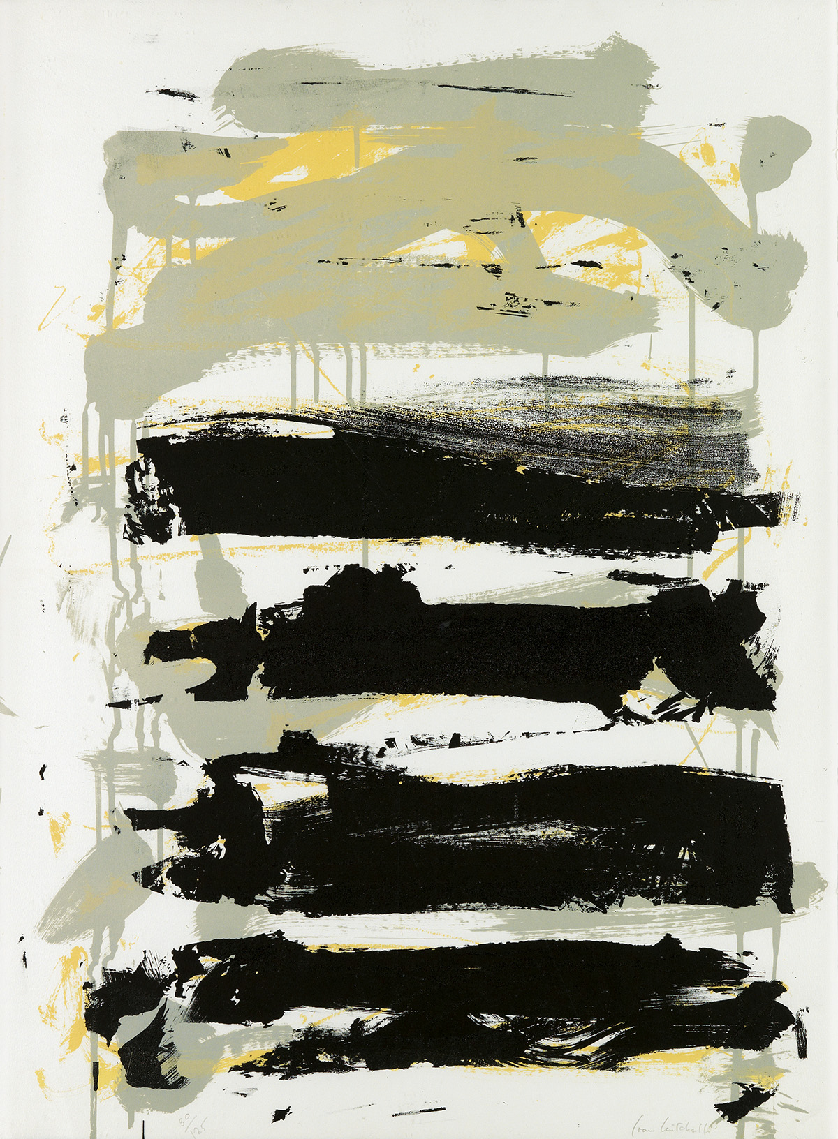 JOAN MITCHELL Champs (Black, Gray and Yellow).